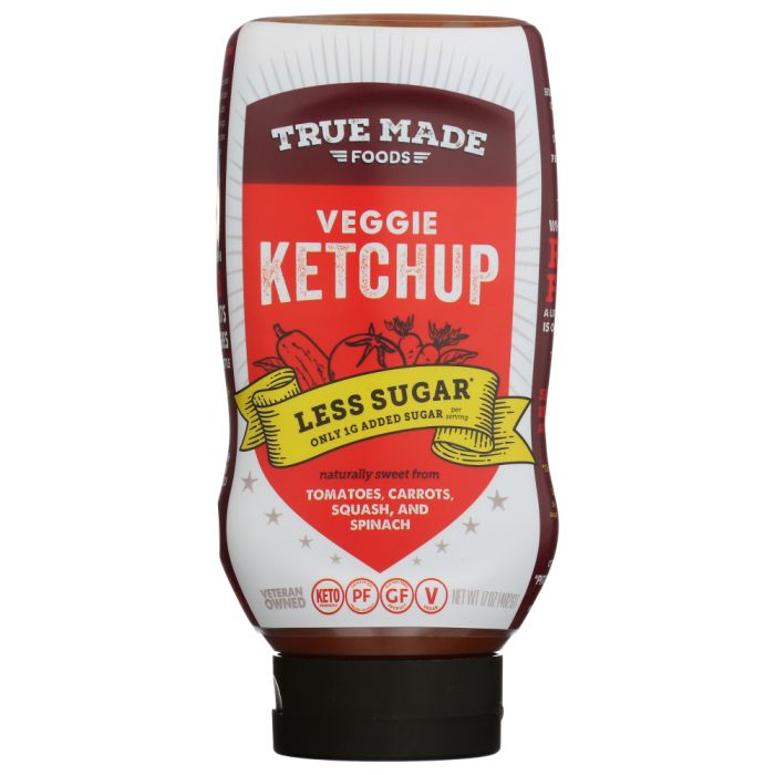 TRUE FOODS: Ketchup Vegetable Plastic Squeeze, 17 oz
