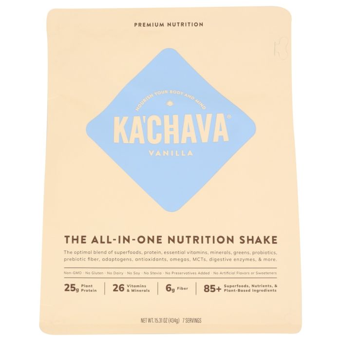 KACHAVA: All-In-One Nutrition Shake Vanilla, 15.31 oz