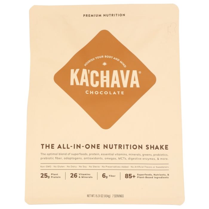 KACHAVA: All-In-One Nutrition Shake Chocolate, 15.31 oz