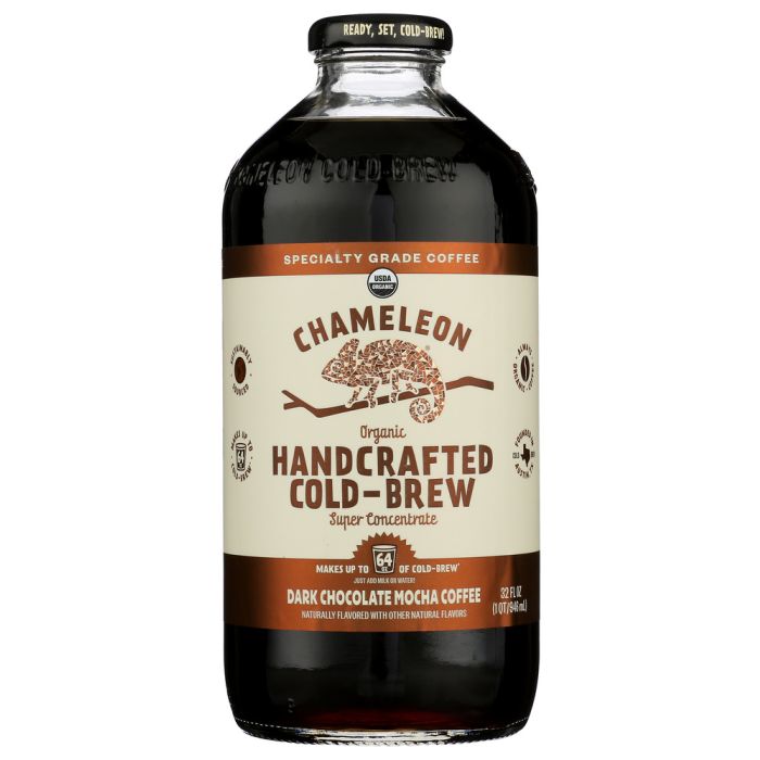 CHAMELEON COLD BREW: Organic Concentrated Coffee Mocha, 32 oz