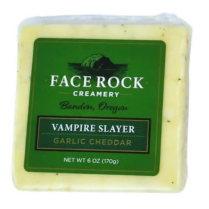 FACE ROCK: Vampire Slayer Garlic Cheddar Cheese, 6 oz