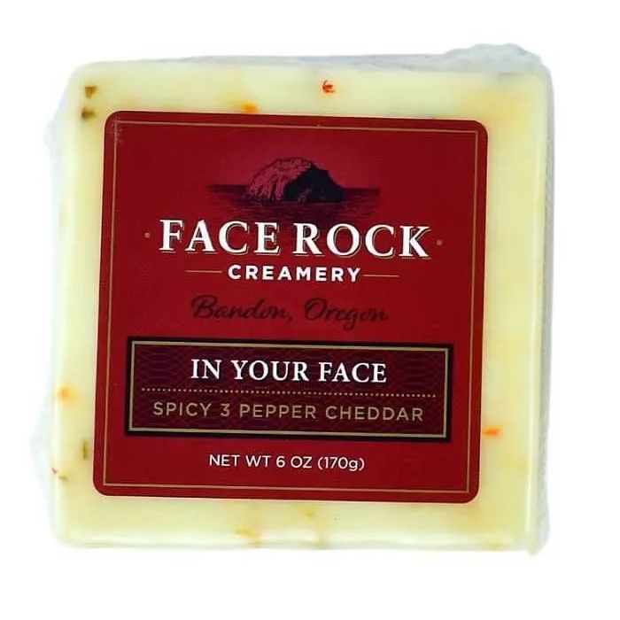 FACE ROCK: In your Face Spicy Cheddar Cheese, 6 oz