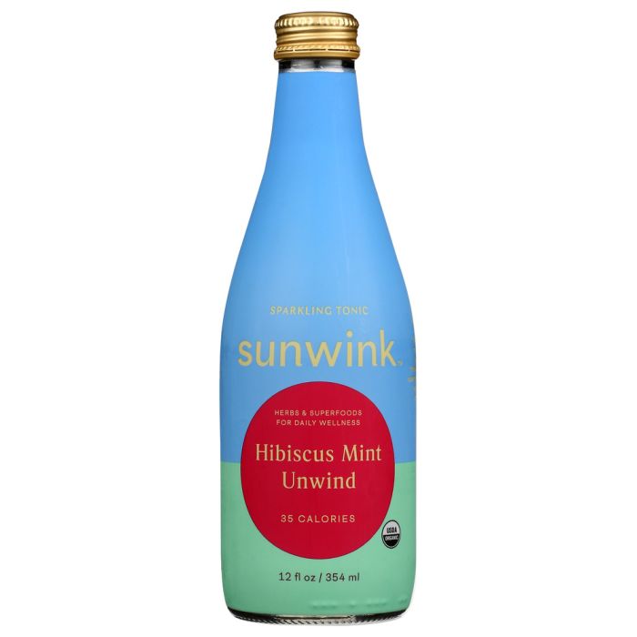SUNWINK: Hibiscus Mint Unwind Tonic, 12 oz
