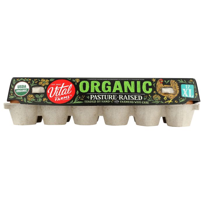 VITAL FARMS: Organic Pasture-Raised XL Egg 12Ct, 1 dz