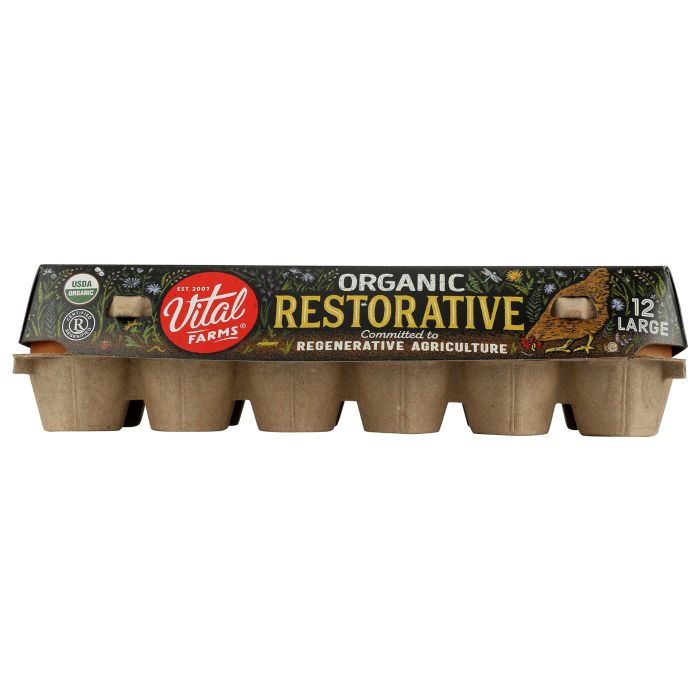 VITAL FARMS: Organic Restorative Large Egg 12Pc, 1 dz