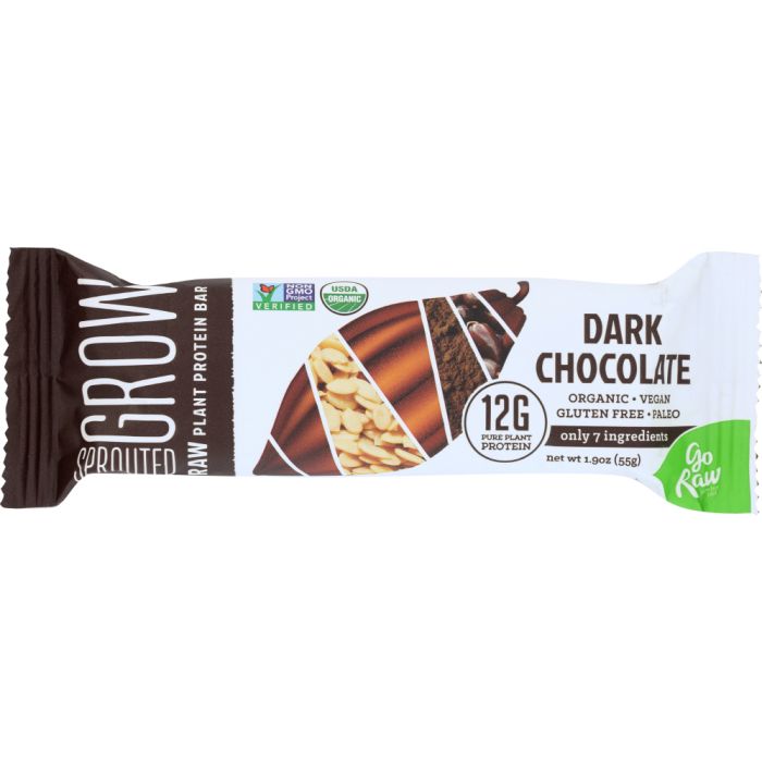 GO RAW: Dark Chocolate Protein Bar Organic, 1.9 oz