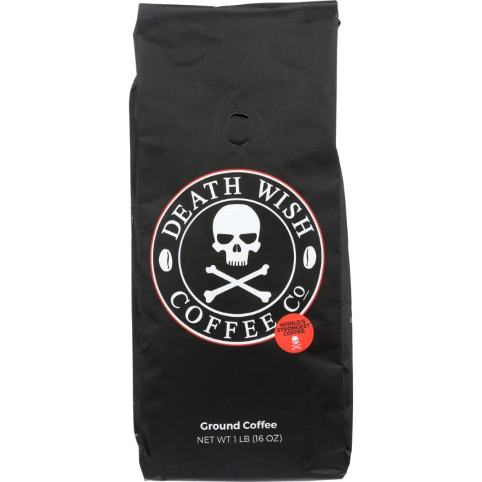 DEATH WISH COFFEE: Ground Coffee Beans, 1 lb