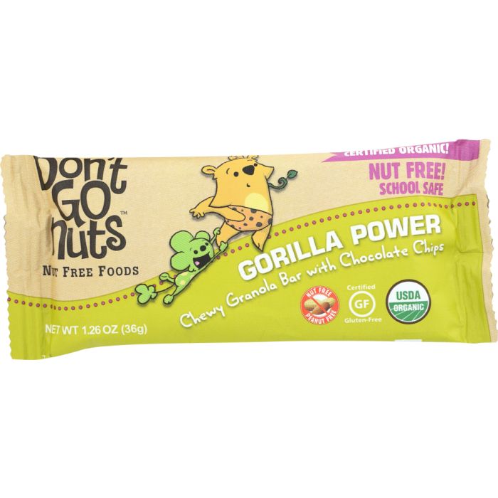 DONT GO NUTS: Organic Bar Snack Gorilla Power, 36 gm