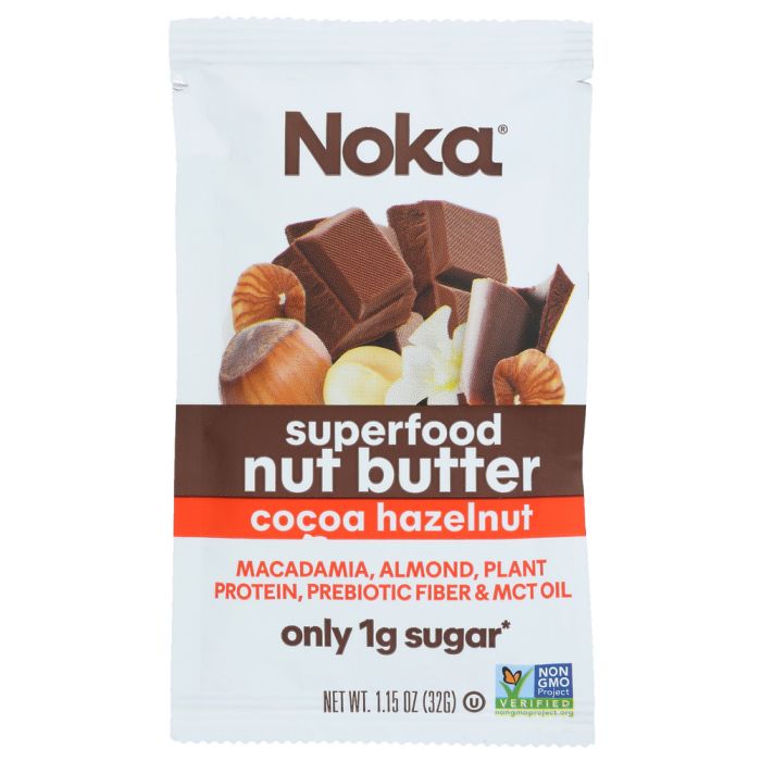 NOKA: Superfood Chocolate Hazelnut Nut Butter Packs, 1.15 oz