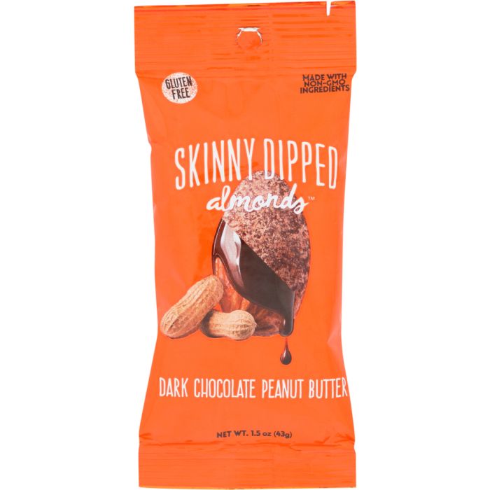 SKINNY DIPPED ALMONDS: Dark Chocolate Peanut Butter, 1.50 oz