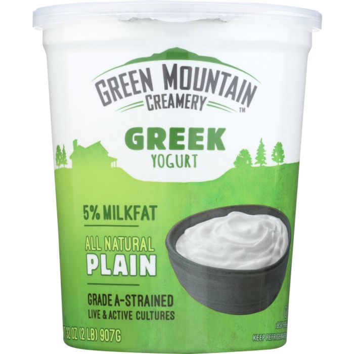 GREEN MOUNTAIN CREAMERY: 5% Milkfat Plain Greek Yogurt, 32 oz