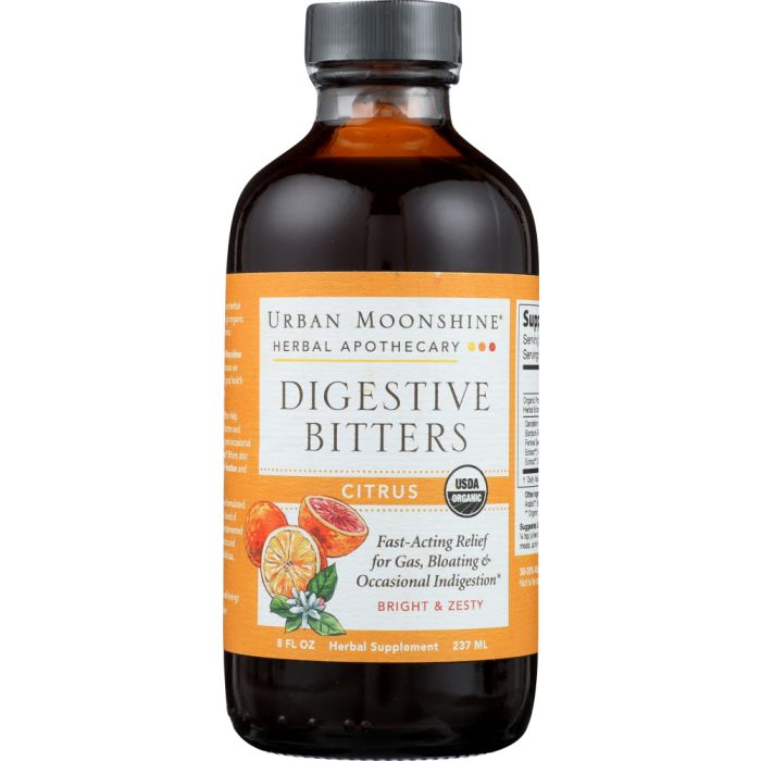 URBAN MOONSHINE: Organic Citrus Digestive Bitters Bottle, 8 fl oz