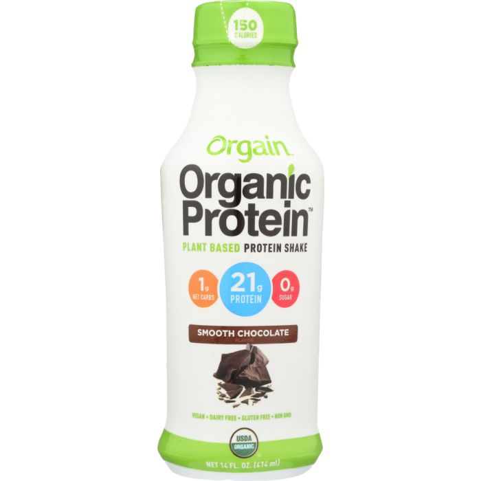 ORGAIN: Smooth Chocolate Protein Shake, 14 oz