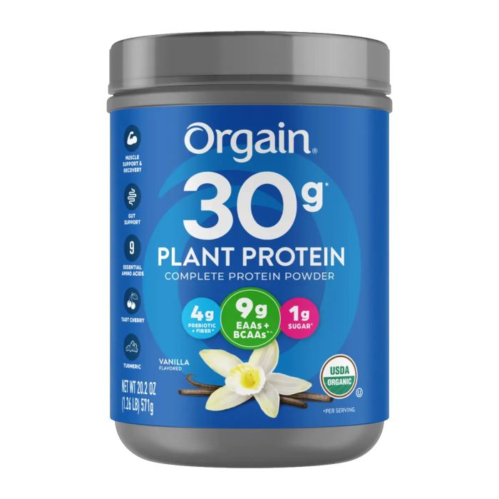 ORGAIN: 30g Plant Protein Powder Vanilla, 20.2 oz