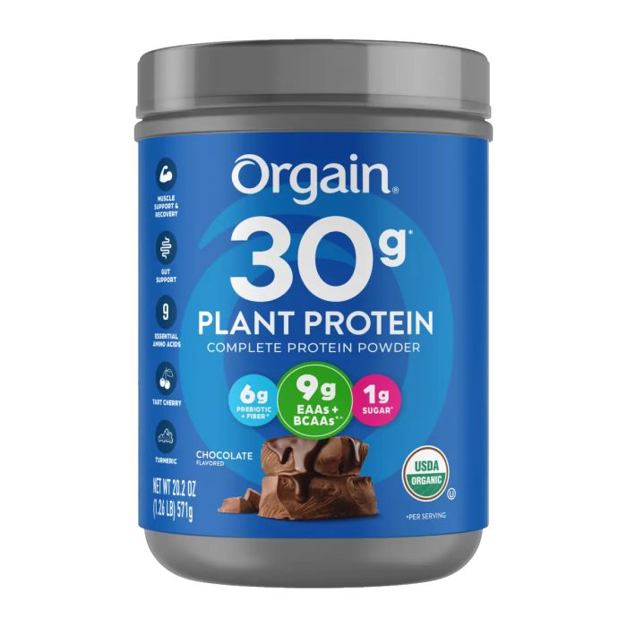 ORGAIN: 30g Plant Protein Powder Chocolate, 20.2 oz