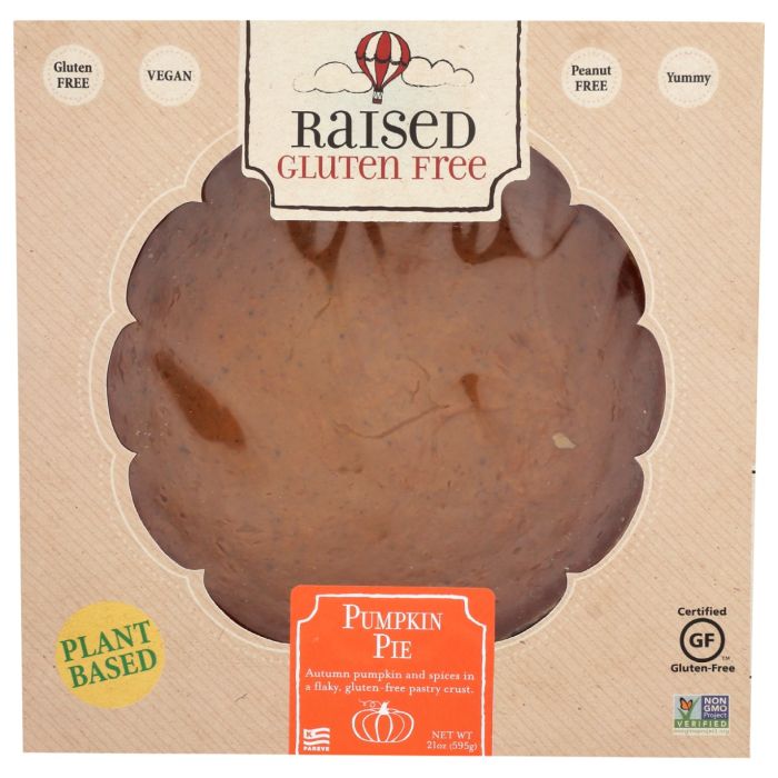 RAISED GLUTEN FREE: Plant-Based 9-inch Pumpkin Pie, 22 oz