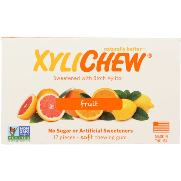 XYLICHEW: Sugar Free Chewing Gum Fruit, 12 pc