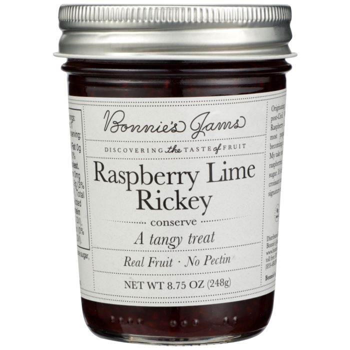 BONNIES JAMS: Jam Rspbry Lime Rickey, 8.75 oz