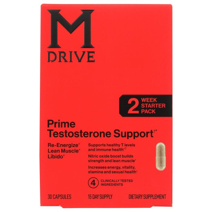 MDRIVE: Prime Testosterone Support Men's Supplement, 30 cp
