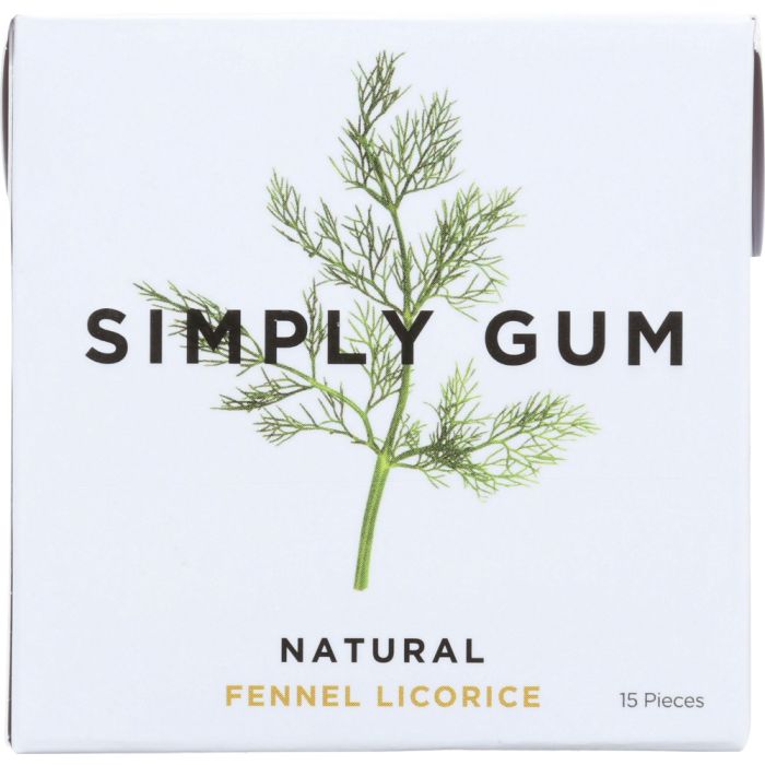 SIMPLYGUM: Natural Fennel Gum, 15 pc