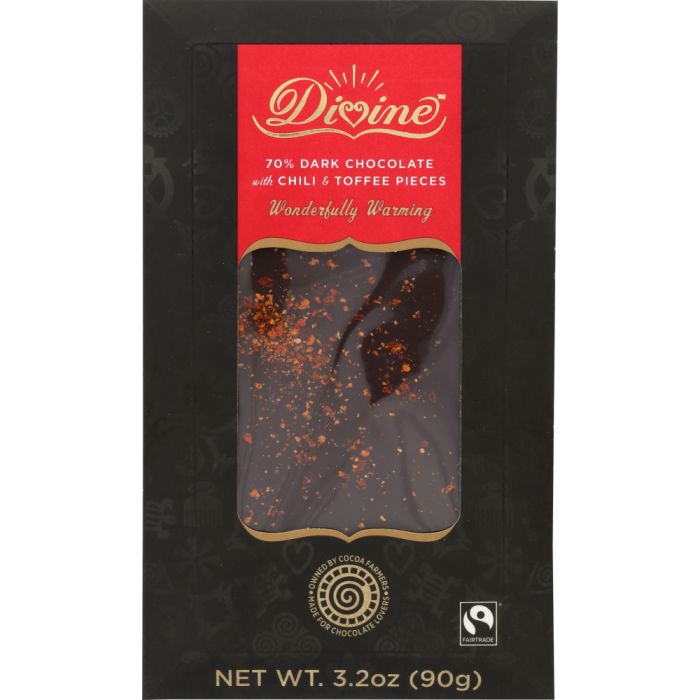 DIVINE CHOCOLATE: Bar Chocolate Sweet Chilli, 3.2 oz