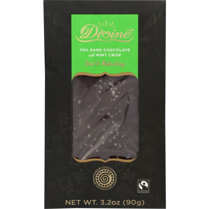 DIVINE CHOCOLATE: Bar Chocolate Dark Mint, 3.2 oz