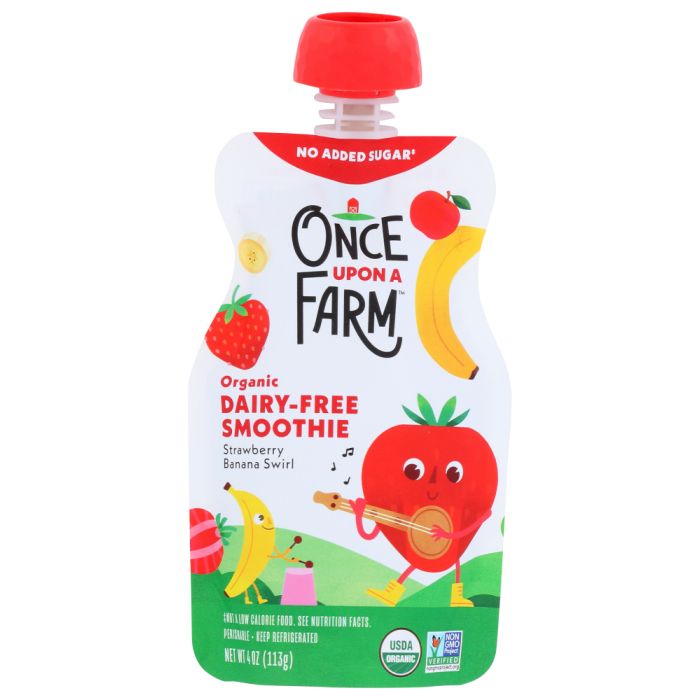 ONCE UPON A FARM: Strawberry Banana Swirl Smoothie, 4 oz