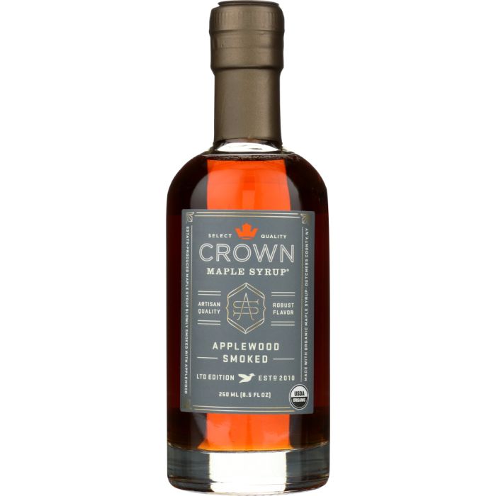 CROWN MAPLE: Syrup Maple Applewood Smoked, 8.5 fo
