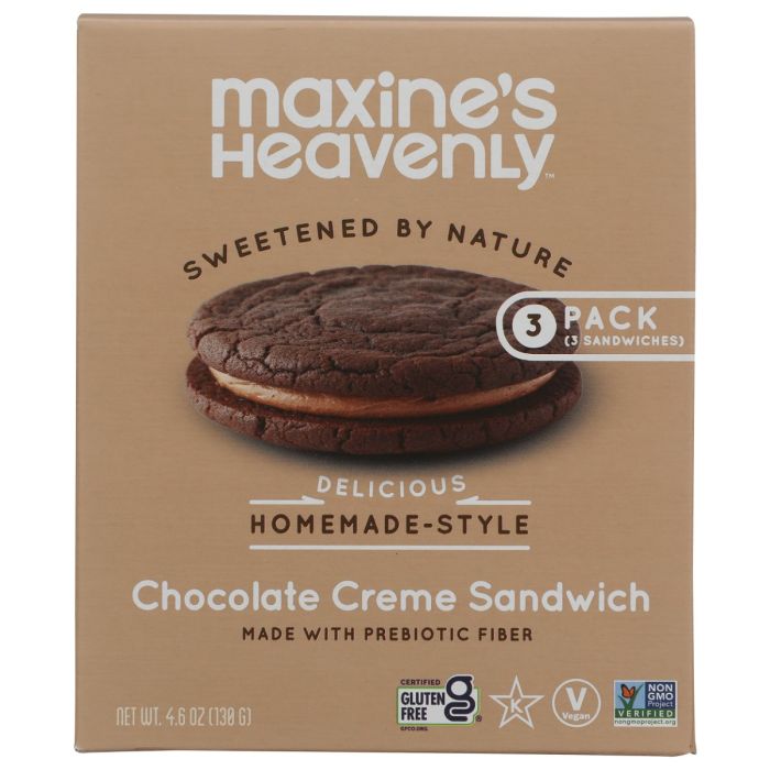 MAXINE'S HEAVENLY: Chocolate Creme Sandwich, 4.6 oz