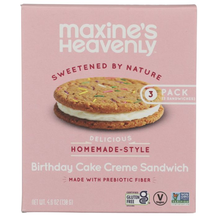 MAXINE'S HEAVENLY: Birthday Cake Creme Sandwich, 4.6 oz