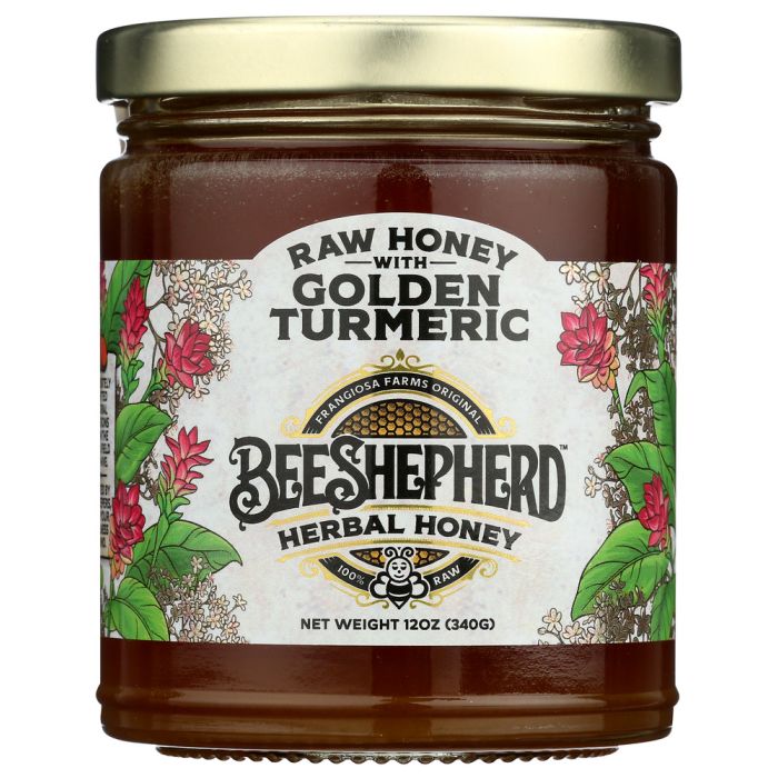 BEE SHEPHERD: Golden Turmeric Raw Honey, 12 oz