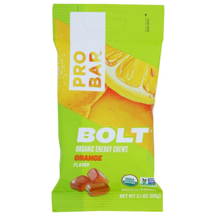 PROBAR: Bolt Organic Orange Energy Chews, 2.1 oz