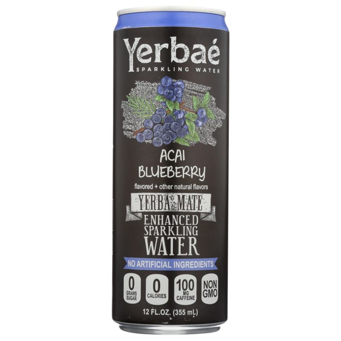 YERBAE: Enhanced Sparkling Water Acai Blueberry, 12 fl oz