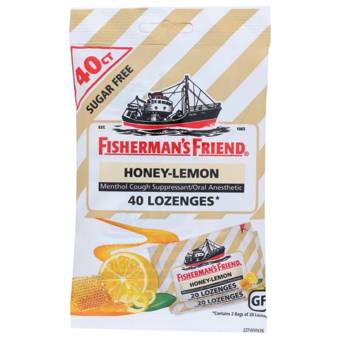 FISHERMANS FRIEND: Honey Lemon Lozenge Bag, 40 ea