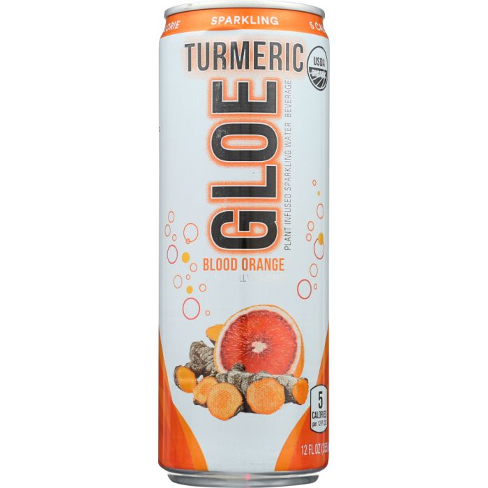 GLOE SPARKLING: Sparkling Water Turmeric Blood Orange, 12 oz
