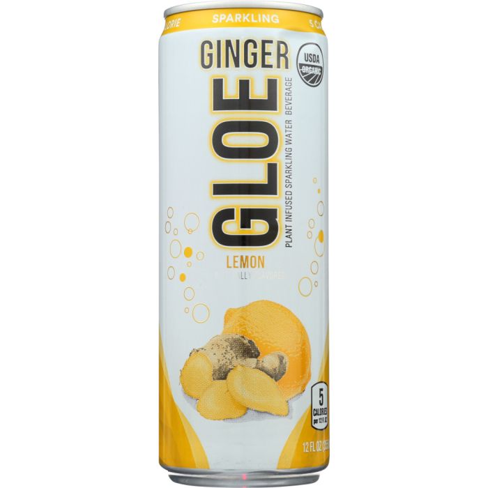 GLOE SPARKLING: Sparkling Water Ginger Lemon, 12 oz