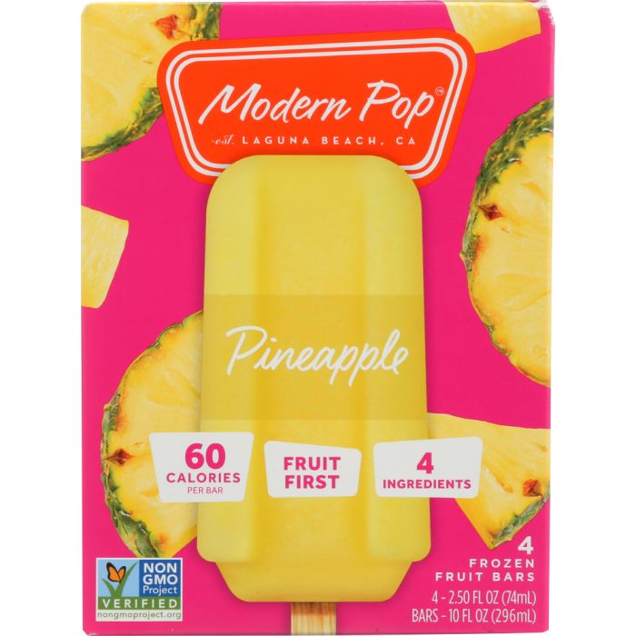 MODERN POP: Frozen Fruit Bar Pineapple, 10 oz