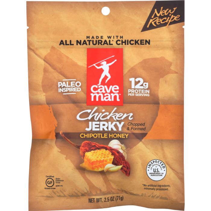 CAVEMAN FOODS: Jerky Chicken Chipotle Honey, 2.5 oz