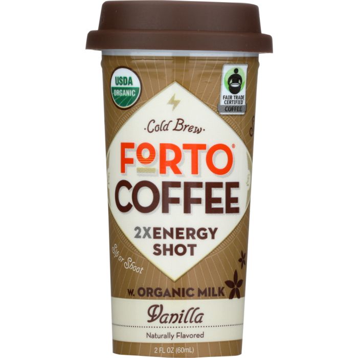 FORTO: Energy Shot Coffee Vanilla, 2 fo