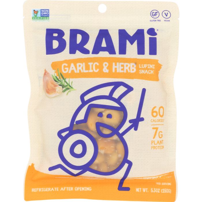 BRAMI LUPINI SNACK: Bean Garlic Herb, 5.3 oz