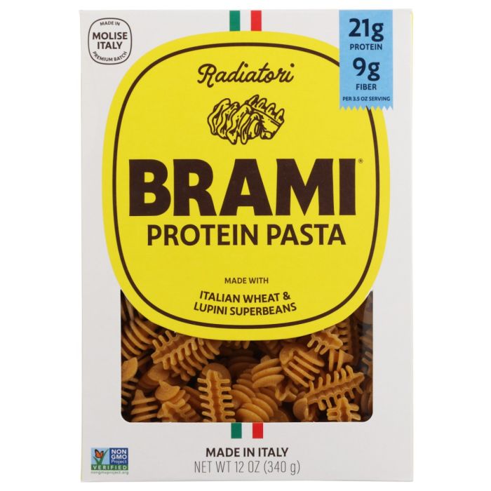 BRAMI LUPINI SNACK: Radiatori Protein Pasta, 12 oz