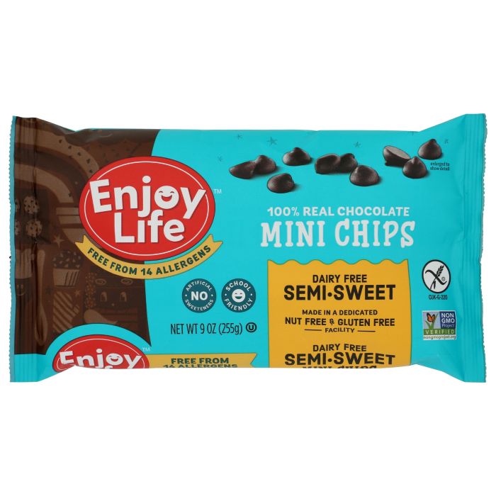ENJOY LIFE: Semi Sweet Mini Chips Chocolate, 9 oz