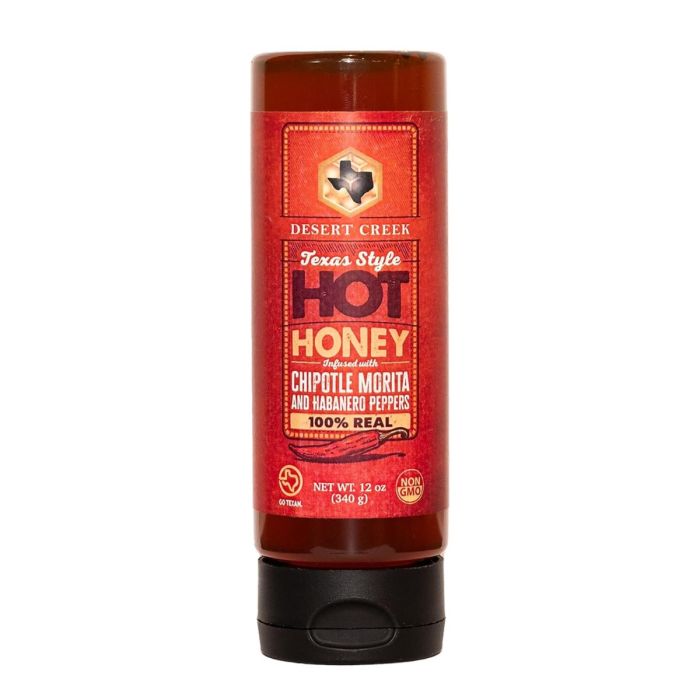 DESERT CREEK HONEY: Texas Style Hot Honey With Chipotle Morita And Habanero, 12 oz