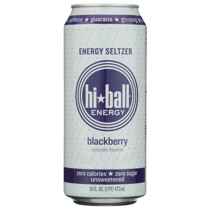 HIBALL: Blackberry Energy Seltzer, 16 fo