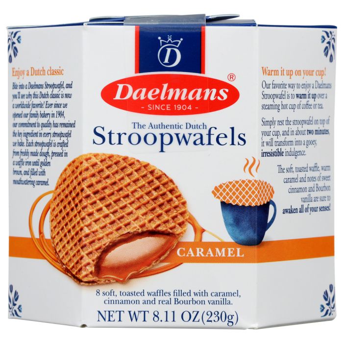 DAELMANS: Caramel Stroopwafels In Hexa Box, 8.11 oz