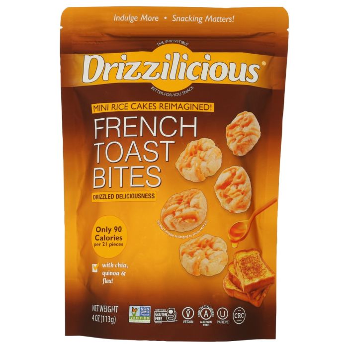 DRIZZILICIOUS: Mini Rice Cakes French Toast Bites, 4 oz