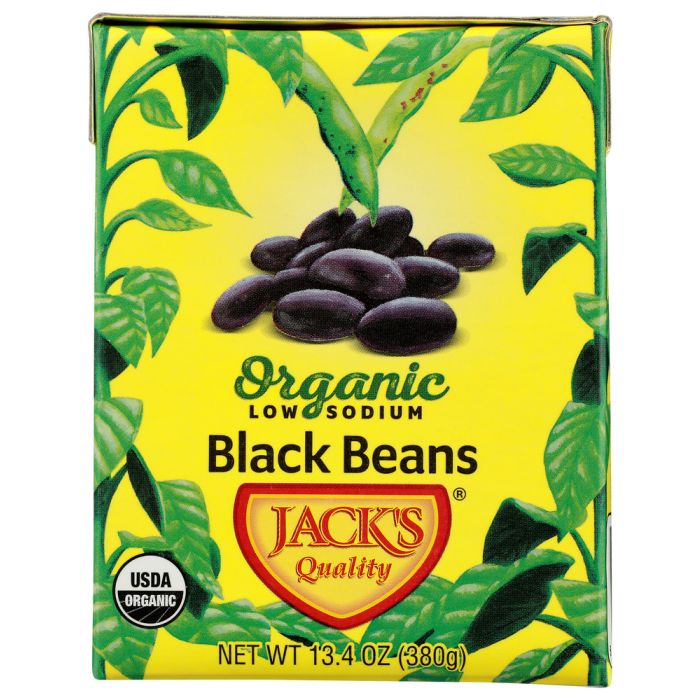 JACKS QUALITY: Organic Low Sodium Black Beans, 13.4 oz