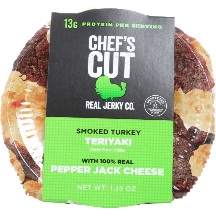 CHEFS CUT: Jerky Turkey Teriyaki Pepper Jack, 1.35 oz