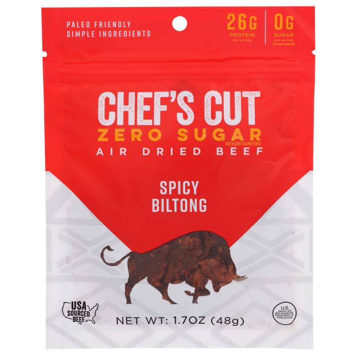 CHEFS CUT: Spicy Biltong Air Dried Beef, 1.7 oz