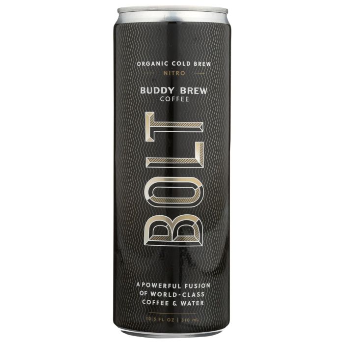 BUDDY BREW COFFEE: Organic Bolt Nitro Cold Brew Coffee, 10.5 fo